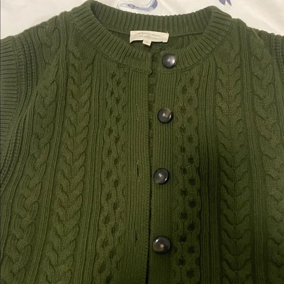 Sezane Roxane Cardigan Perfect Green - Size L - Picture 2 of 4